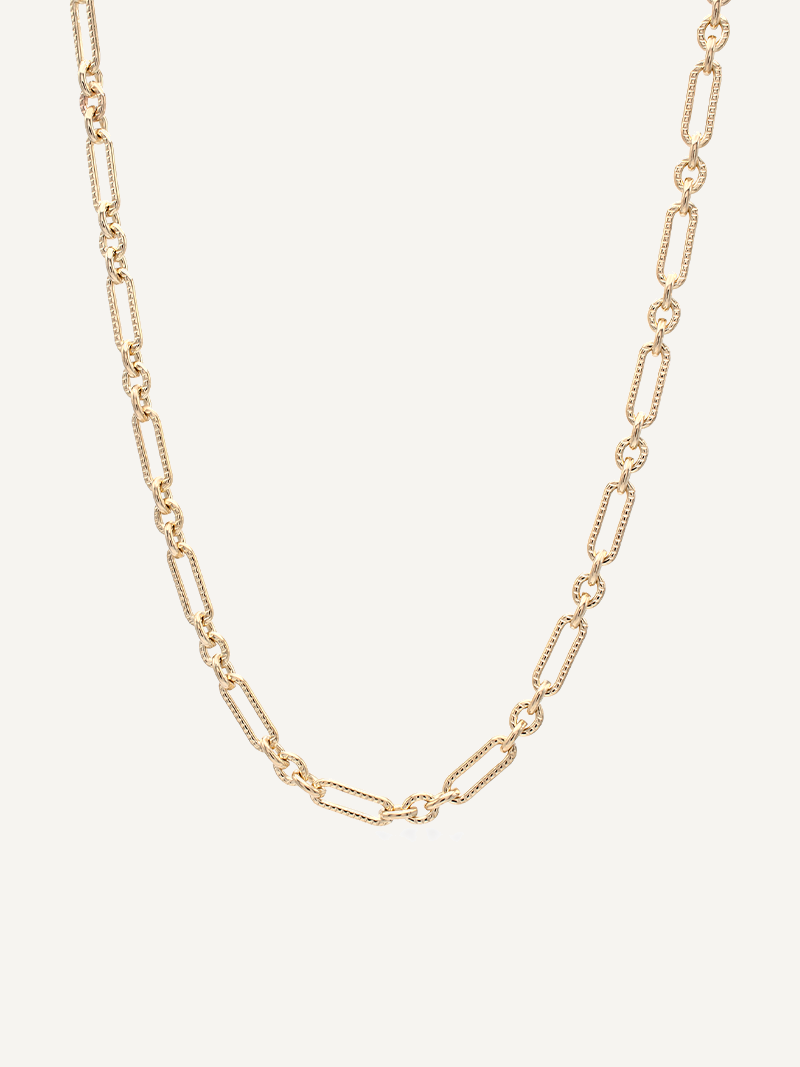 gold filled Paperclip layering chain