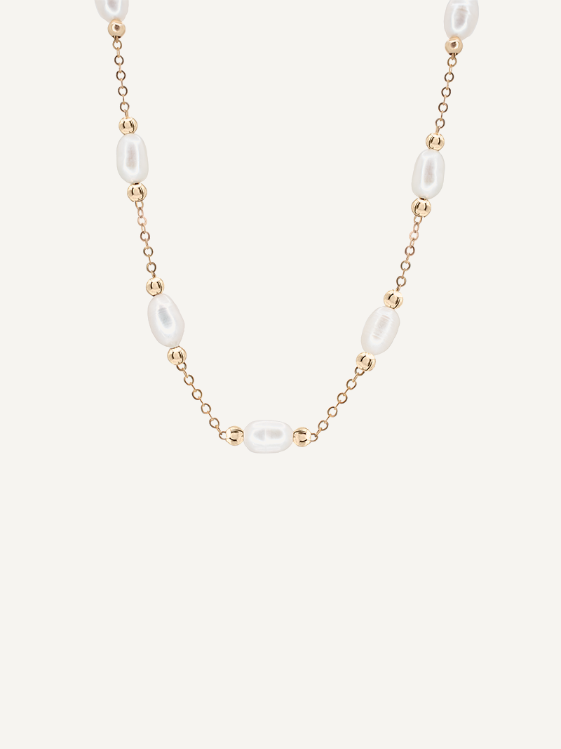 unique handmade real pearl necklace