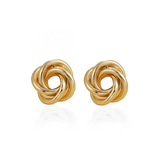 Gold Knot Stud Earrings