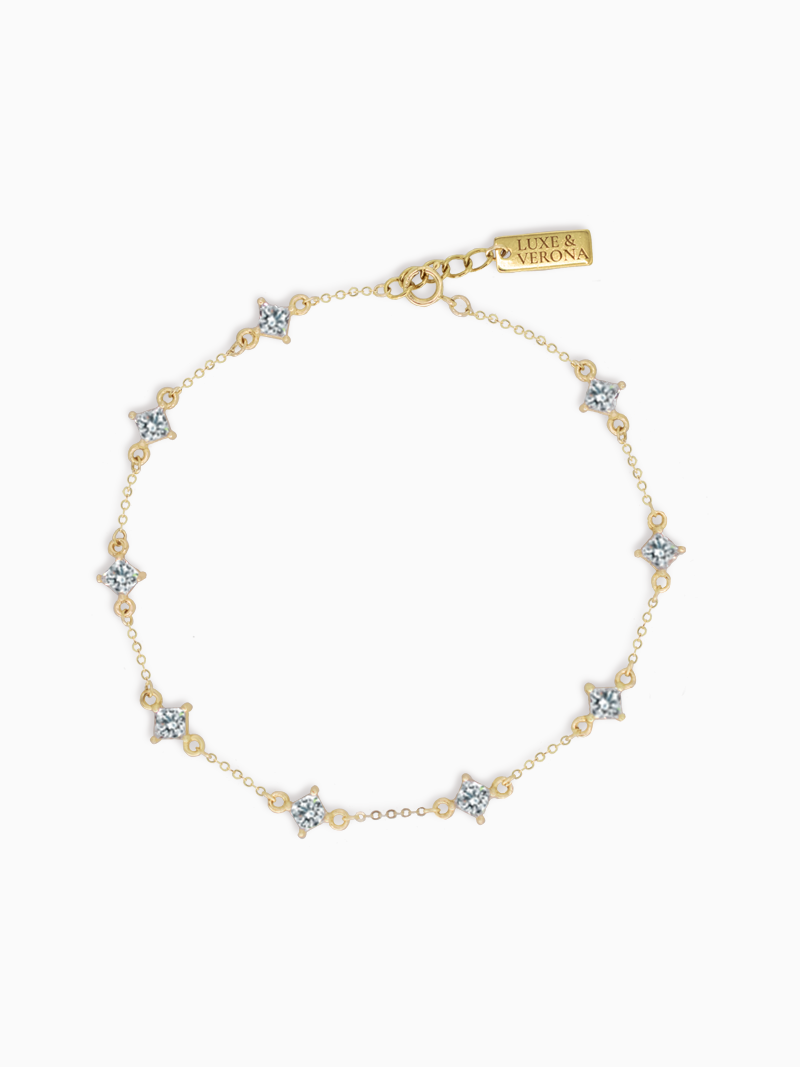 Anklet with cubic Zarconia