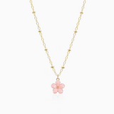 Cherry Blossom Charm Pendant Necklace