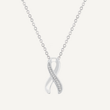 Diamond Ribbon Awareness Necklace