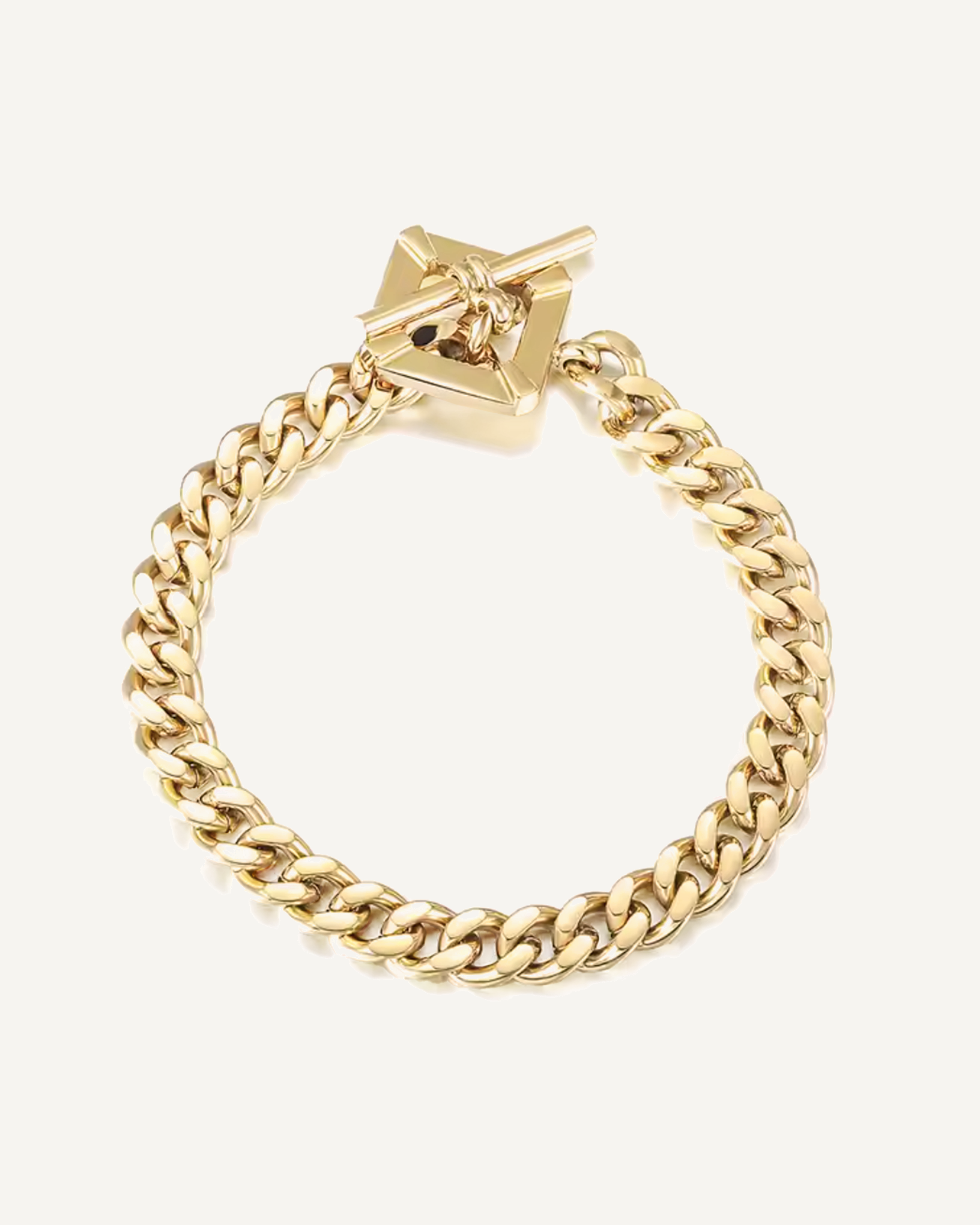 statement Curb chain buckle clasp bracelet