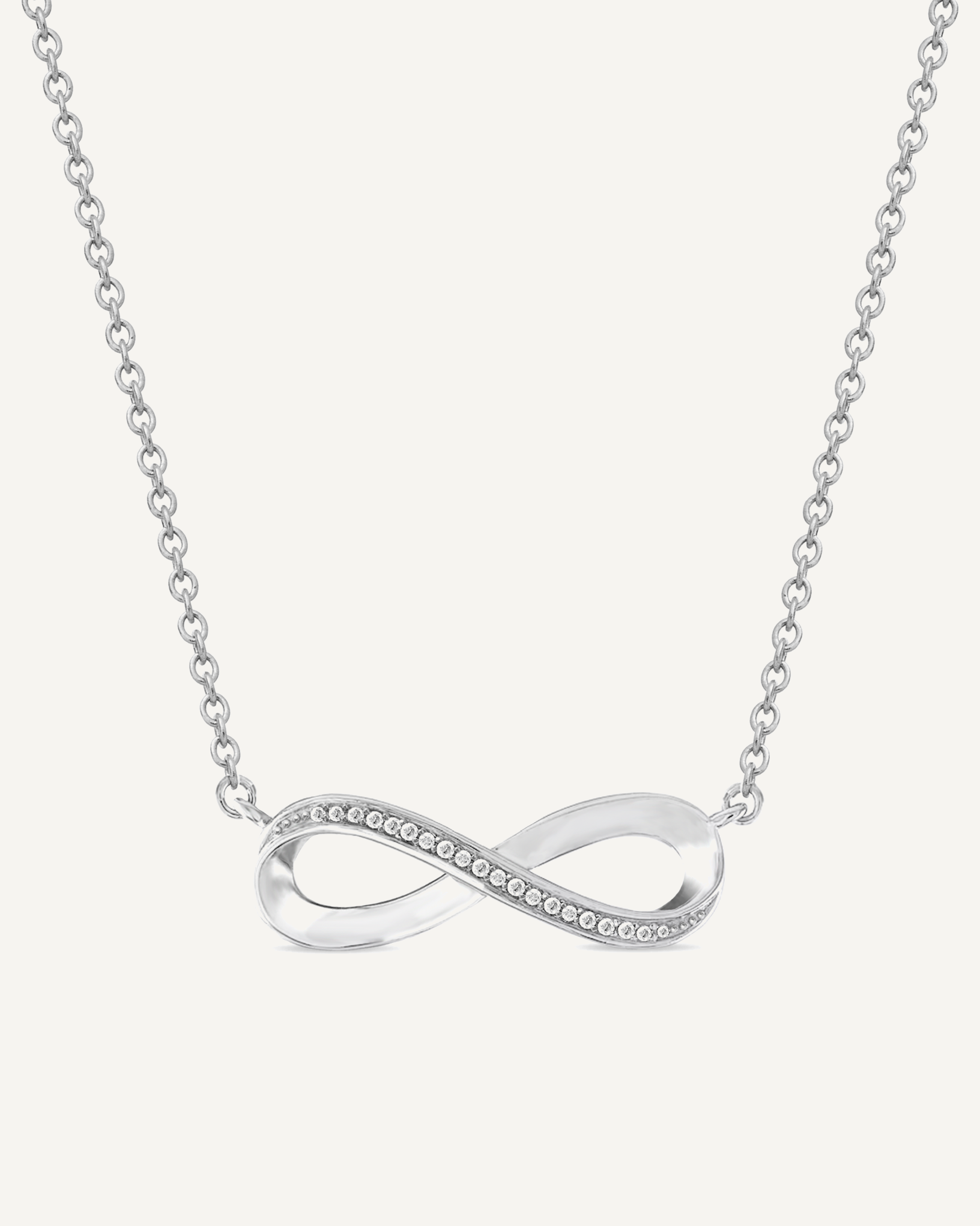 Infinity Necklace with Diamonds