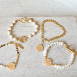 Sequin Disc Monogram Bracelets