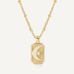 Trending gold necklace with moon charm