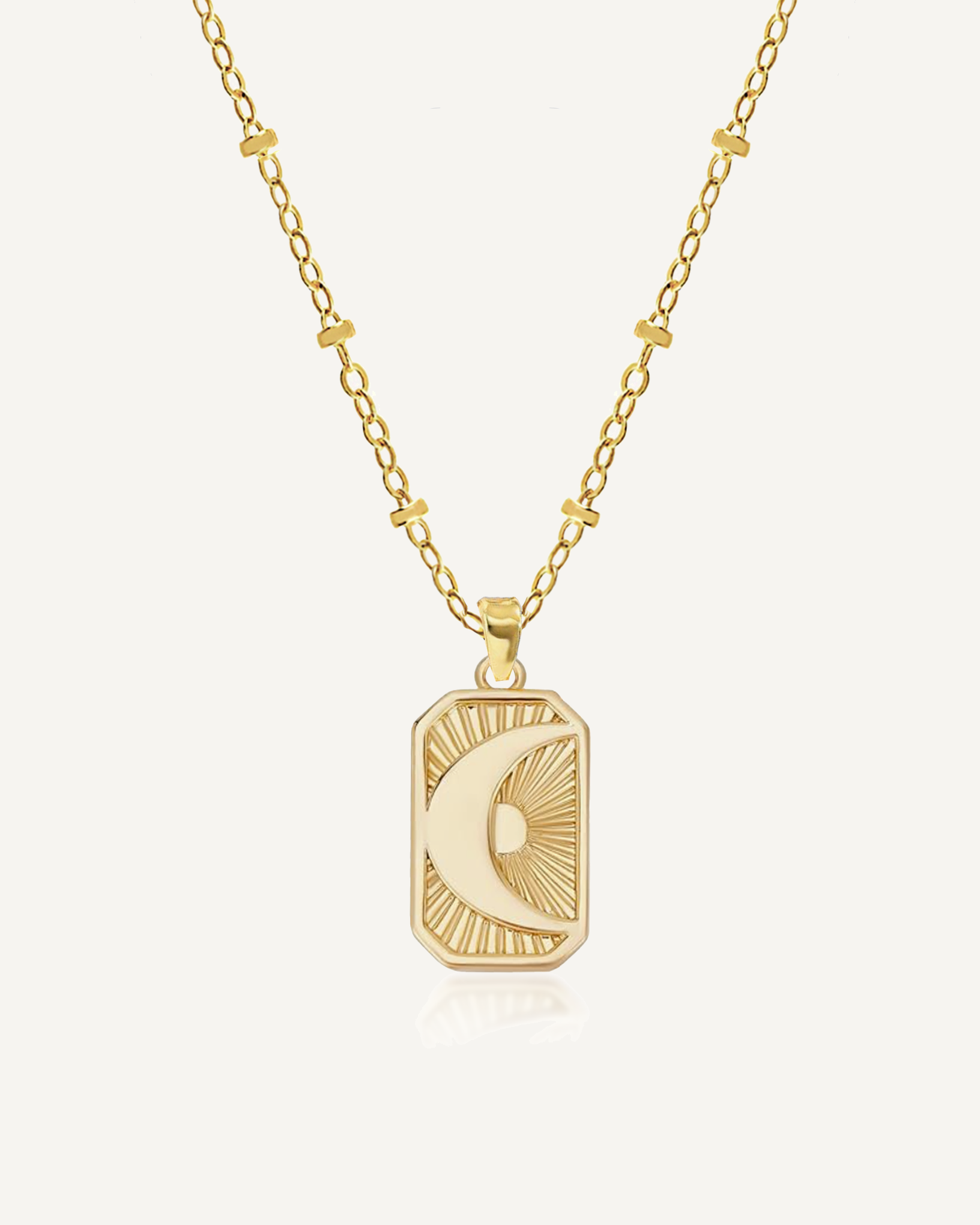 Trending gold necklace with moon charm