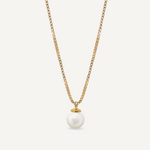 real pearl gold necklace