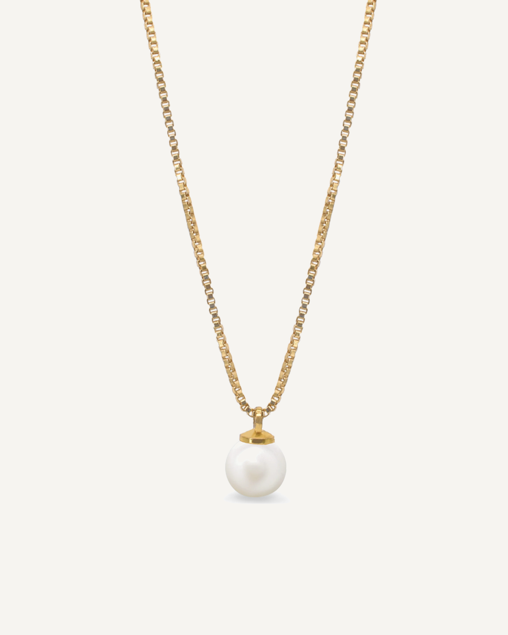 real pearl gold necklace