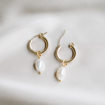 real freshwater pearl charms for hoop earrings