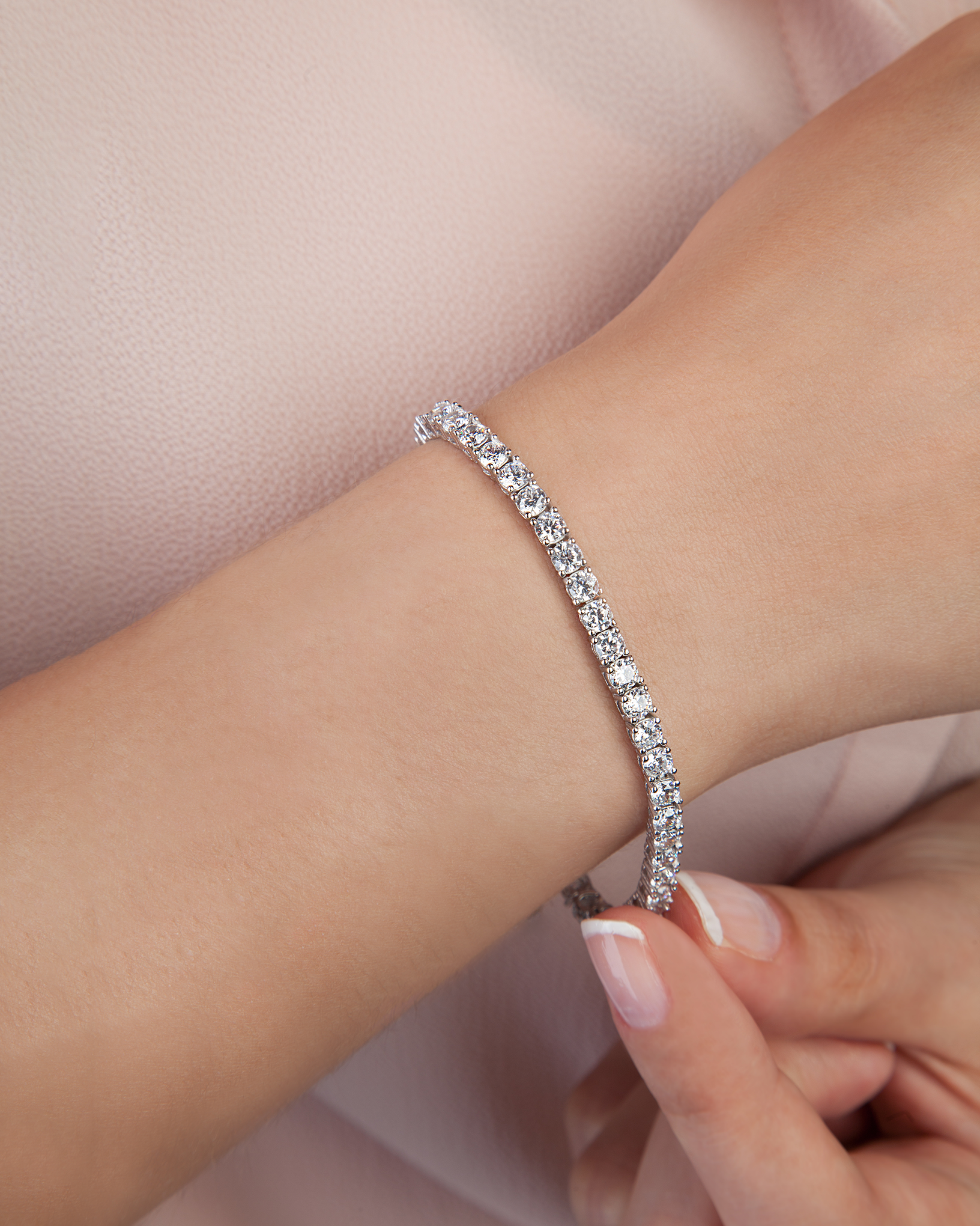 waterproof sterling silver tennis bracelet