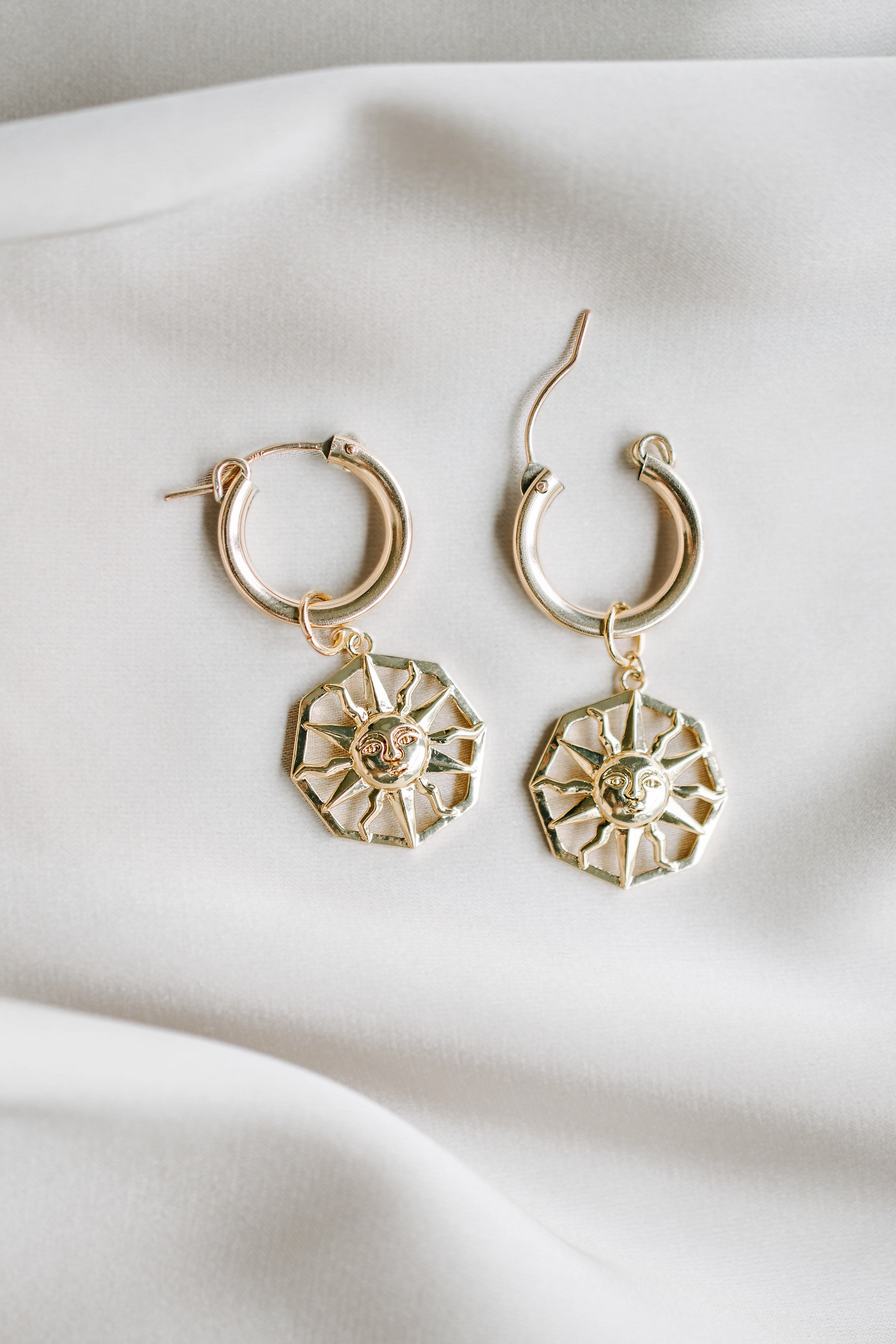 sun face charms for hoop earrings