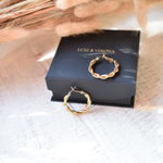 Gold vermeil twisted hoop earrings