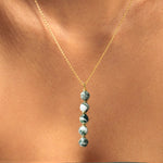 Necklace with green agate charm