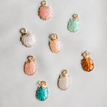 Cute seashell charms for hoop earrings