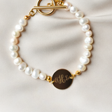 personalized monogram pearl bracelet